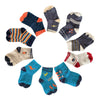 Toddler Boys Crew Socks - Dino/Robot/Galaxy