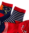 Toddler Boys Crew Socks - Sharks/Vehicles